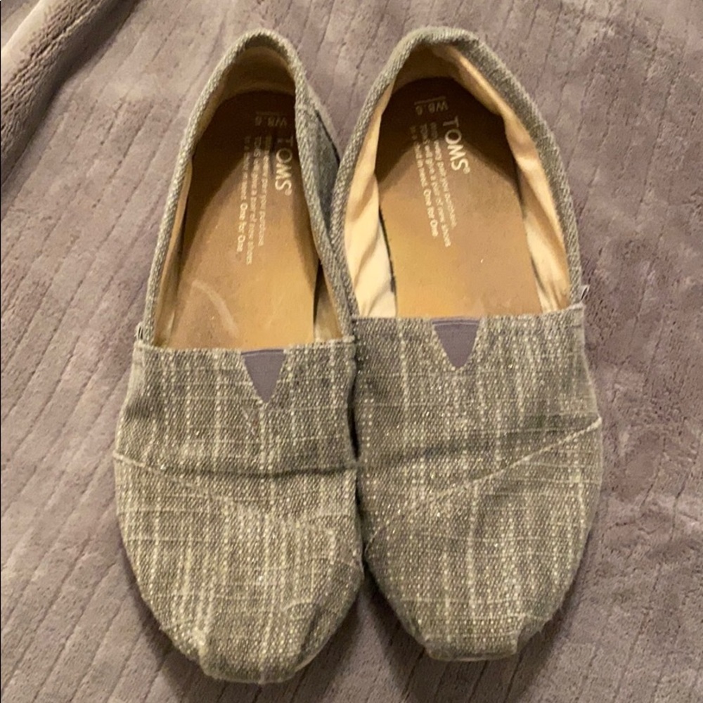 Women’s Gray toms with small golden sparkles